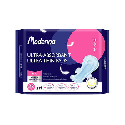 Ein guter Preis. Frauen-Anionen-Chip Sanitary Pads Blue Printing-Streifen-Baumwollorganische ultra dünne Auflagen Online
