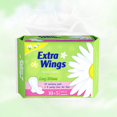 Ein guter Preis. Grüne Damen-Sanitärpolster Menstruationshandtücher Bio-Baumwolle Weiches Extraflügel Online