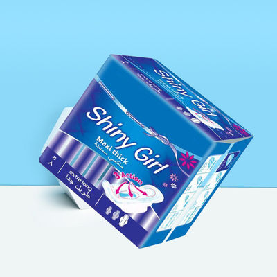 Ein guter Preis. Einweg-Sanitärservietten, weiß mit blauem Strich, nicht gewebt, für die Menstruation Online