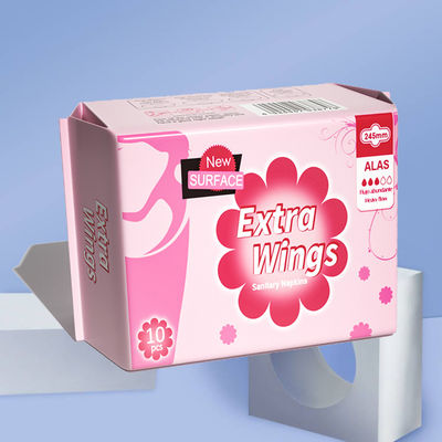 Einweg-Klamotten Hygiene-Produkte 290mm Sanitäre Servietten Frauen Menstruationsklamotten mit Flügeln